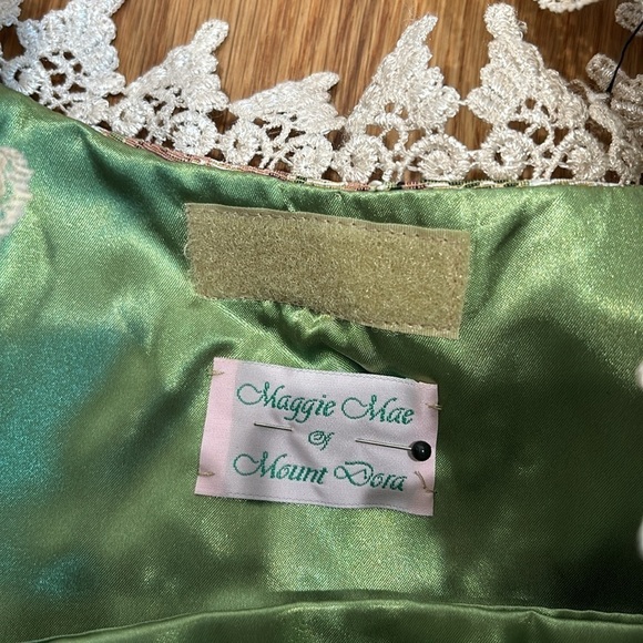 Vintage Maggie Mae of Mount Dora tapestry lace appliqué floral boho shoulder bag - Picture 7 of 9